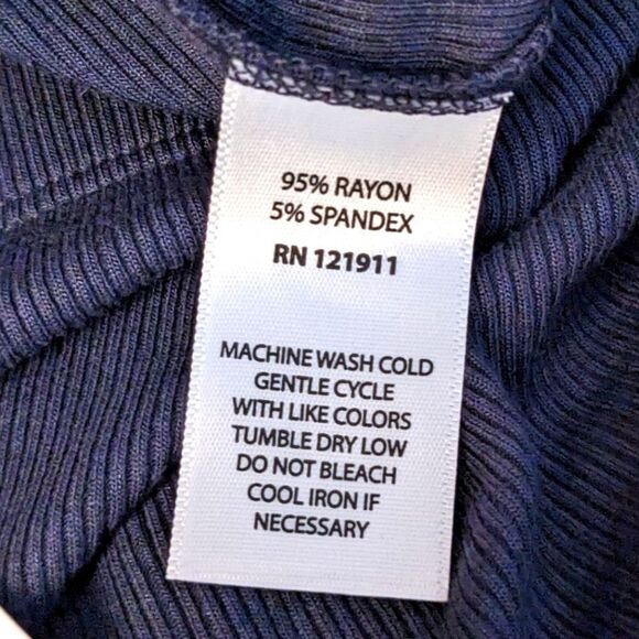 New With Tags LNA Revolve Ribbed Charlotte Pant Navy Size 1X - Picture 5 of 5